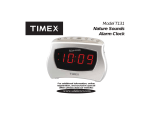 Timex T131 Clock User Manual