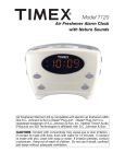 Timex T120 Clock User Manual