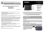 Timex 75330T Clock User Manual