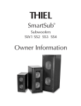 Thiel Audio Products SS4 Speaker User Manual
