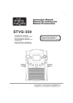 The Singing Machine STVG-359 Karaoke Machine User Manual