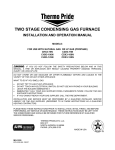 Thermo Products CDX3-125N Furnace User Manual