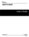 Texas Instruments DAC7741EVM Network Card User Manual