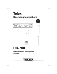 Telex ur-700 Marine Radio User Manual