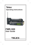 Telex FMR-500 Musical Instrument User Manual