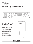 Telex BTR-500/600C Stereo Receiver User Manual