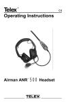 Telex ANR TM 500 Headphones User Manual