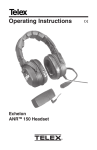 Telex ANRTM 150 Headphones User Manual