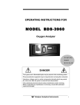 Teledyne BDS-3960 Oxygen Equipment User Manual