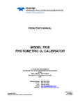 Teledyne 703E Photo Scanner User Manual