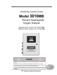 Teledyne 3010MB Oxygen Equipment User Manual