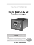 Teledyne 3000TA-XL-EU Oxygen Equipment User Manual