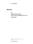 Tektronix 070-8811-08 Computer Monitor User Manual