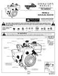 Tecumseh HSK35,40, HSSK50 Snow Blower User Manual