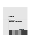 Technicolor - Thomson TCW710 Network Card User Manual