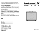 Tech 21 10 Musical Instrument Amplifier User Manual