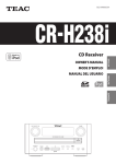 Teac CR-H238I Stereo Receiver User Manual