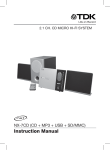 TDK NX-7CD Stereo System User Manual