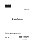 Taylor 490 Frozen Dessert Maker User Manual