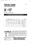 Tascam X-17 Musical Instrument User Manual