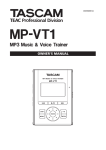 Tascam MP-VT1 MP3 Player User Manual