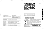 Tascam MD-350 Cassette Player User Manual