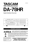 Tascam DA-78HR Microcassette Recorder User Manual