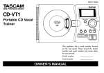Tascam CD-VT1 CD Player User Manual