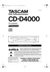Tascam CD-D4000 CD Player User Manual