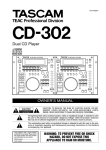 Tascam CD-302 CD Player User Manual