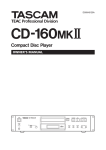 Tascam CD-160MK CD Player User Manual