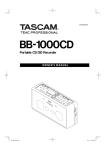 Tascam BB-1000CD CD Player User Manual