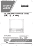 Symphonic WF719 TV VCR Combo User Manual