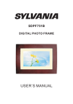 Sylvania SDPF751B Digital Photo Frame User Manual