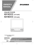 Sylvania 6313CCC TV VCR Combo User Manual