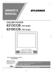 Sylvania 6313CCB CRT Television User Manual