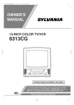 Sylvania 63134C TV VCR Combo User Manual