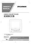 Sylvania 6309CCB TV VCR Combo User Manual