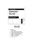 SV Sound SVS PB2-Ultra Speaker User Manual