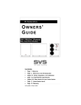 SV Sound Subwoofers Speaker User Manual