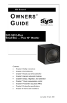 SV Sound SB12-Plus Speaker User Manual