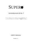 SUPER MICRO Computer 6014L-T Network Card User Manual
