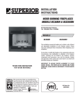 Superior BC36MH Indoor Fireplace User Manual