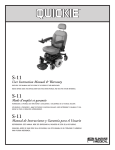 Sunrise Medical S-11 Wheelchair User Manual