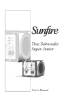 Sunfire Home Theater System Home Theater System User Manual