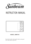 Sunbeam SMW736 Microwave Oven User Manual