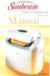 Sunbeam P.N. 109934 Bread Maker User Manual