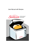 Sunbeam EXPRESS BAKETM Breadmaker Bread Maker User Manual