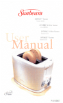Sunbeam 6220 Toaster User Manual