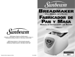 Sunbeam 5891 Bread Maker User Manual